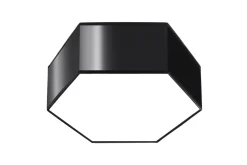 Sollux Deckenlampe Schwarz klein flach blendarm 2x E27 ESROM< Deckenleuchten|Flurlampen