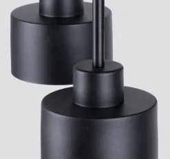 Sollux Deckenlampe Schwarz Metall 3-flammig Ø 32 cm E27< Deckenleuchten|Flurlampen