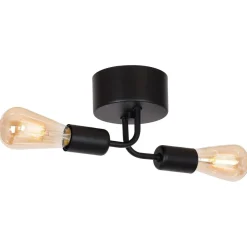 Deckenleuchten|Flurlampen*Luminex Deckenlampe Schwarz Metall Wohnzimmer Retro