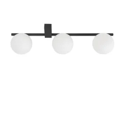 Nowodvorski Deckenlampe Schwarz Weiß 67 cm lang 3-flammig G9 Glas< Deckenleuchten|Flurlampen