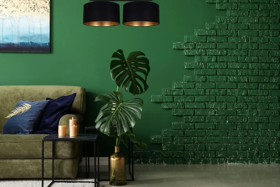 Belis Deckenlampe Stoff blendarm Schwarz Gold E27 70 cm lang< Bürolampen|Esszimmer Lampen