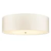 Deckenleuchten|Flurlampen*Elstead Deckenlampe Stoff Creme Messing rund VARINDA