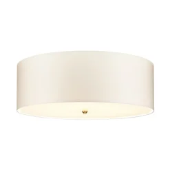 Elstead Deckenlampe Stoff groß rund Ø76cm in Creme Messing< Deckenleuchten|Flurlampen