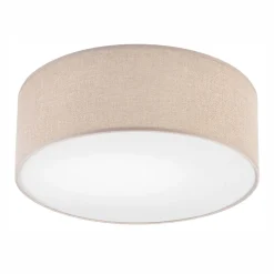 Lamkur Deckenlampe Stoff in Gold rund Ø 35 cm E27 blendarm Modern< Deckenleuchten|Flurlampen