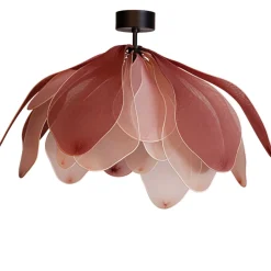Deckenleuchten|Wohnzimmerlampen*By Rydéns Deckenlampe Stoff Metall 80 cm breit biegsam Rosa E27