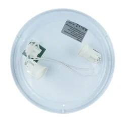 Wohnzimmerlampen|Schlafzimmer Lampen*Searchlight Deckenlampe Stoff Samt rund Ø 38 cm H: 10 cm Rosa 2x E27