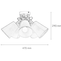 TK Lighting Deckenlampe VAIO Weiß 5-flmg< Lampen Aus Aller Welt|Moderne Lampen