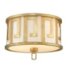 Deckenleuchten|Schlafzimmer Lampen*Elstead Deckenlampe Vintage Mediterran in Creme Gold AIROSO
