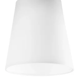 Lamkur Deckenlampe Weiß Ø 15 cm H: 21 cm klein Stoff Holz Modern< Deckenleuchten|Flurlampen