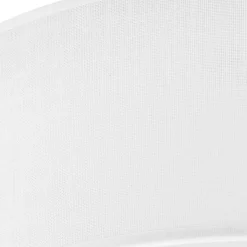 Lamkur Deckenlampe Weiß Ø 35 cm rund flach Stoff blendarm E27< Deckenleuchten|Flurlampen