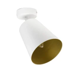 Retro Lampen|Küchenlampen*Easylight Deckenlampe Weiß Gold Metall Retro flexibel E27