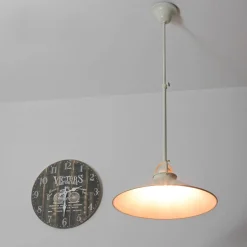 Deckenleuchten|Esszimmer Lampen*Giovanni Battista Deckenlampe Weiß Gold Shabby Chic aus Echt-Messing