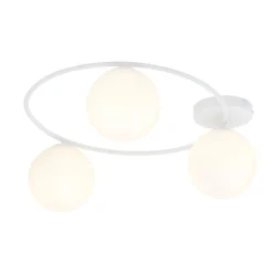 Emibig Deckenlampe Weiß H: 20 cm Ø 47 cm 3-flammig< Deckenleuchten|Flurlampen