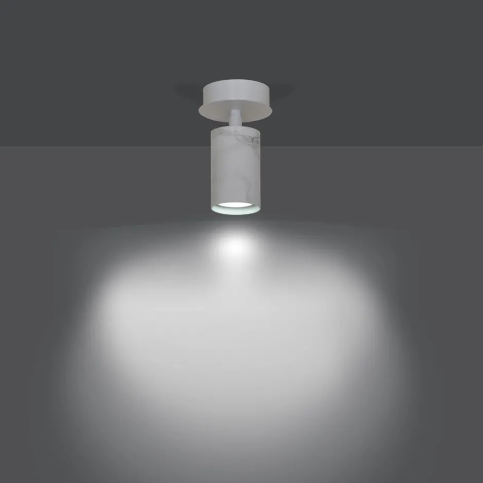 Deckenleuchten|Flurlampen*Emibig Deckenlampe Weiß klein Marmor Optik GU10 Deckenleuchte