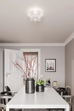 Deckenleuchten|Flurlampen*By Rydéns Deckenlampe Weiß matt B: 30 cm 3-flammig G9 Metall Glas