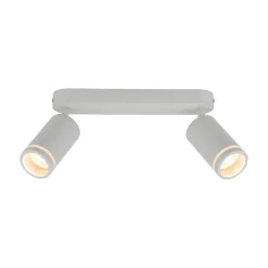 TK Lighting Deckenlampe Weiß Metall 43,5cm verstellbar 2-flammig GU10< Spots|Badezimmer Lampe