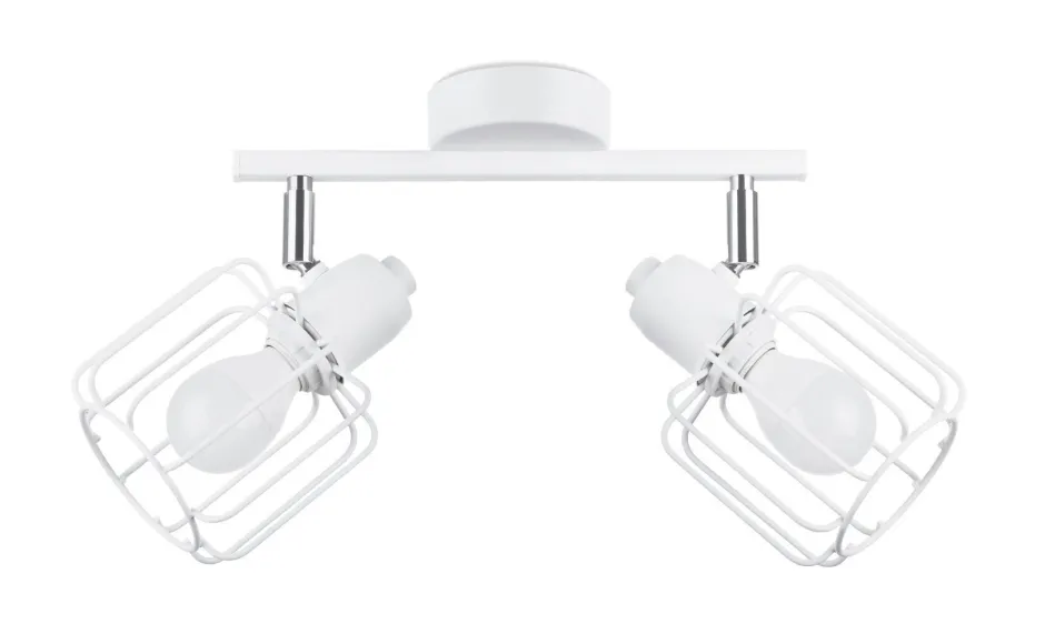 Deckenleuchten|Spots*Sollux Deckenlampe Weiß Metall 2-flammig B: 27 cm Retro