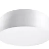 Deckenleuchten|Flurlampen*Sollux Deckenlampe Weiß rund flach Ø 25 cm blendarm E27
