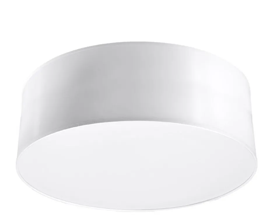 Deckenleuchten|Flurlampen*Sollux Deckenlampe Weiß rund flach Ø 25 cm blendarm E27