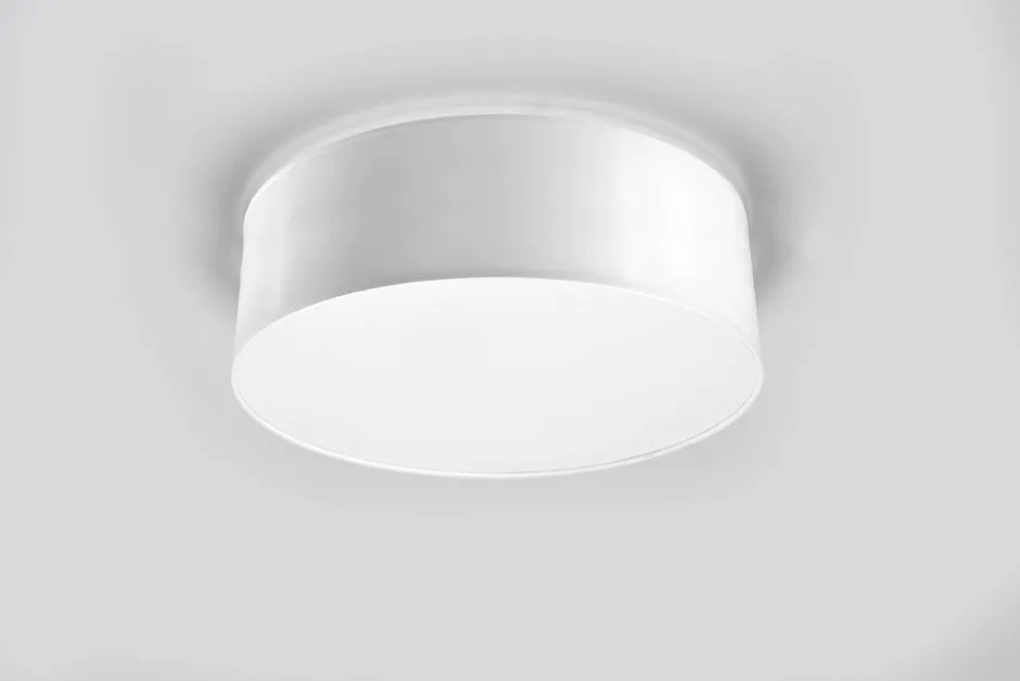 Deckenleuchten|Flurlampen*Sollux Deckenlampe Weiß rund flach Ø 25 cm blendarm E27