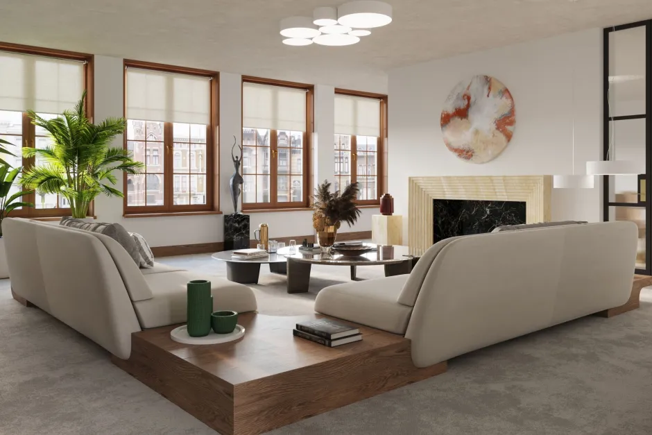 Deckenleuchten|Flurlampen*Sollux Deckenlampe Weiß rund flach Ø 25 cm blendarm E27