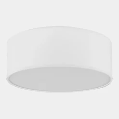 Deckenleuchten|Flurlampen*TK Lighting Deckenlampe Weiß Stoff Ø 45 cm rund blendarm RONDO