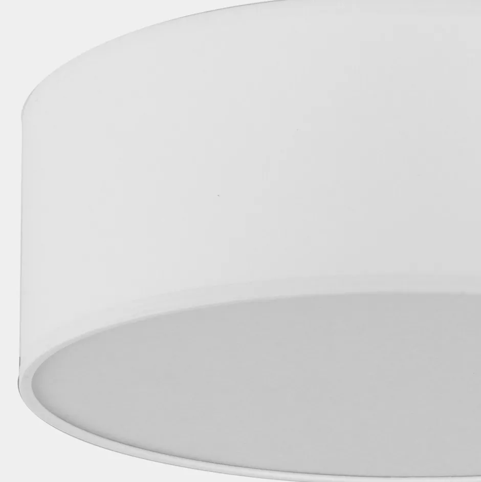 Deckenleuchten|Flurlampen*TK Lighting Deckenlampe Weiß Stoff Ø 45 cm rund blendarm RONDO