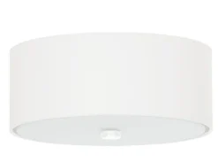 Sollux Deckenlampe Weiß Stoff Glas Ø 30 cm rund blendarm 3x E27< Deckenleuchten|Flurlampen