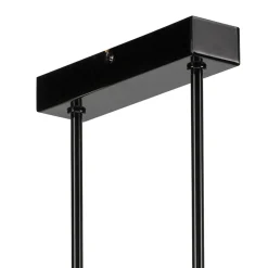 Deckenleuchten|Wohnzimmerlampen*Lamkur Deckenlampe Wohnzimmer Metall Schwarz für 8x E27