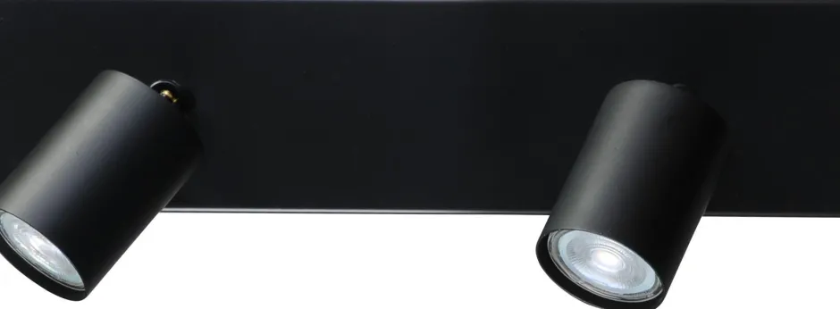 Deckenleuchten|Spots*Masterlight Deckenleuchte 40 cm Metall 2-flammig Schwarz GU10