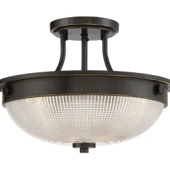 Elstead Deckenleuchte ALVER Ø32cm Bronze Jugendstil Lampe< Deckenleuchten|Flurlampen