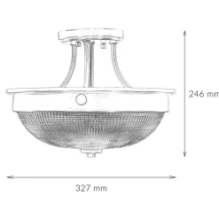 Deckenleuchten|Flurlampen*Elstead Deckenleuchte ALVER Ø32cm in Messing Design Lampe