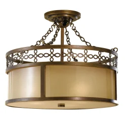 Deckenleuchten|Rustikale Lampen*Elstead Deckenleuchte ANABELL 4 Beige Bronze Ø43cm Lampe