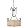 Elstead Deckenleuchte ANABELL 6 Blattsilber Lampe Esstisch< Designerlampen|Kristalllampen
