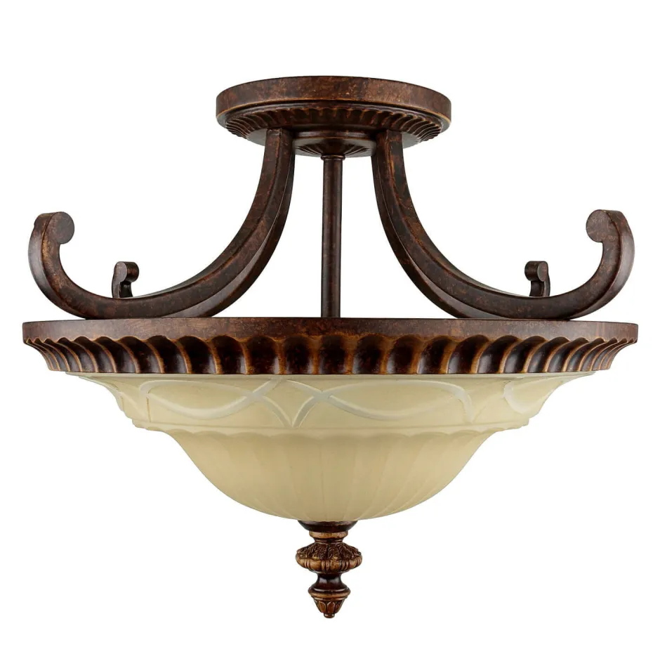 Elstead Deckenleuchte ANABELL 1 Braun Wohnzimmer Lampe< Glaslampen|Designerlampen