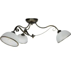 Luminex Deckenleuchte ANTICA Ø70cm 3-flmg< Glaslampen|Rustikale Lampen