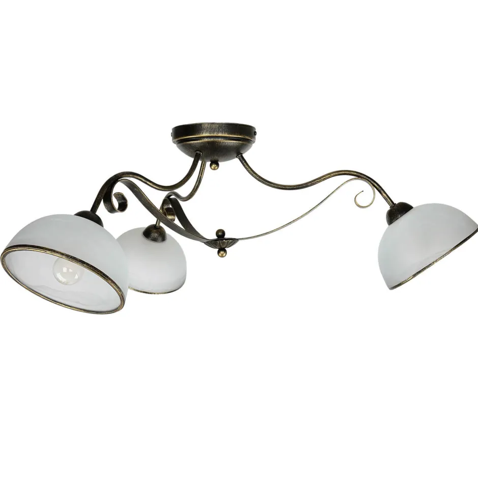 Luminex Deckenleuchte ANTICA Ø70cm 3-flmg< Glaslampen|Rustikale Lampen