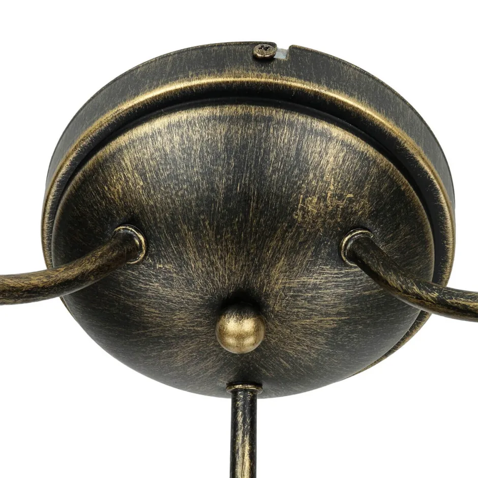 Luminex Deckenleuchte ANTICA Ø70cm 3-flmg< Glaslampen|Rustikale Lampen