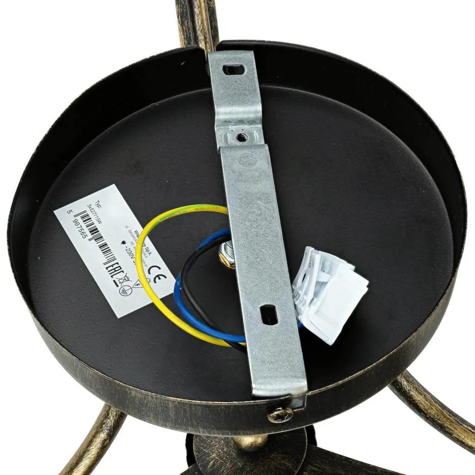 Luminex Deckenleuchte ANTICA Ø70cm 3-flmg< Glaslampen|Rustikale Lampen