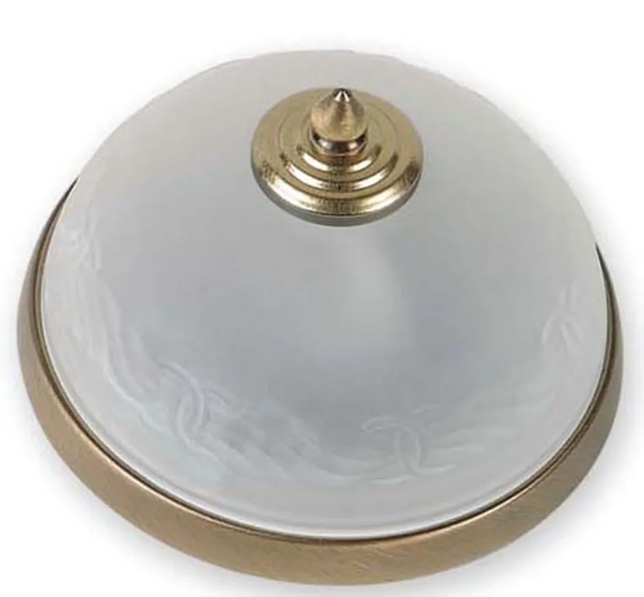 Lido Deckenleuchte Antik Glas Jugendstil rund Wohnzimmer< Deckenleuchten|Flurlampen