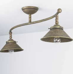 Wohnzimmerlampen|Messinglampen*Giovanni Battista Deckenleuchte Antik Messing Vintage Verstellbar