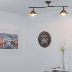 Wohnzimmerlampen|Messinglampen*Giovanni Battista Deckenleuchte Antik Messing Vintage Verstellbar