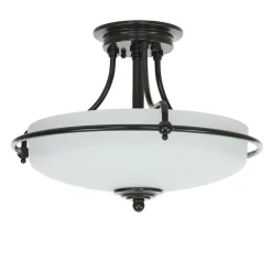 Glaslampen|Designerlampen*Elstead Deckenleuchte ASPERO Bronze Ø43cm Flur Lampe