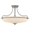 Wohnzimmerlampen|Designerlampen*Elstead Deckenleuchte ASPERO in Chrom Creme 3-flmg Lampe