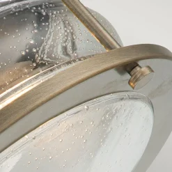 Metall Lampen|Vintage Lampen*Elstead Deckenleuchte außen Aluminium Glas B: 30,5 cm IP44 E27