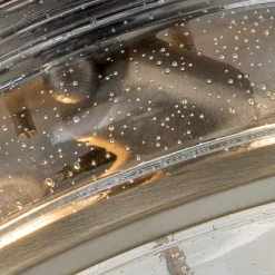 Metall Lampen|Vintage Lampen*Elstead Deckenleuchte außen Aluminium Glas B: 30,5 cm IP44 E27