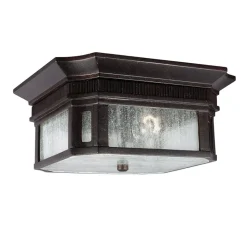 Elstead Deckenleuchte Außen in Bronze 2x E27 Regenglas< Rustikale Lampen|Vintage Lampen