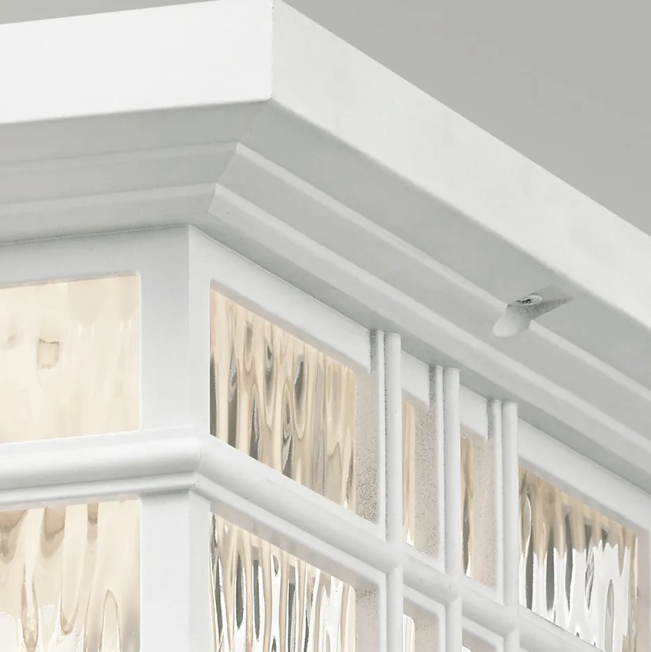 Elstead Deckenleuchte außen IP44 E27 Glas Rustikal Weiß< Rustikale Lampen|Vintage Lampen