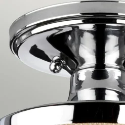 Elstead Deckenleuchte Bad IP44 E27 in Chrom Klar Jugendstil< Deckenleuchten|Flurlampen