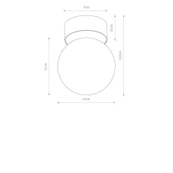 Deckenleuchten|Flurlampen*Nowodvorski Deckenleuchte Bad Kugel Ø 12 cm G9 in Gold matt Weiß rund